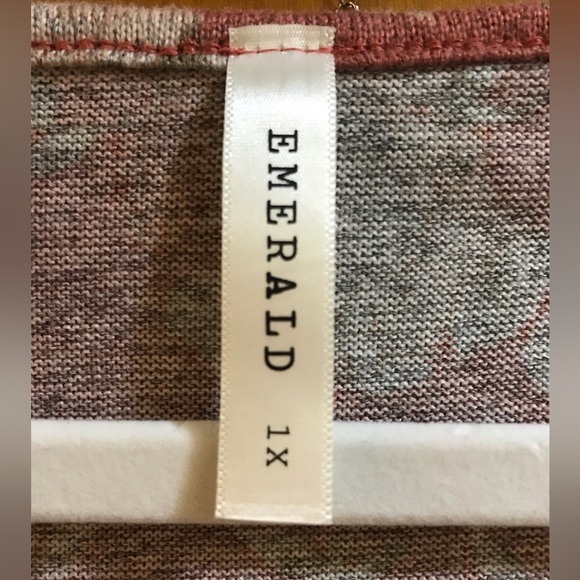 1X Tunic with Pockets, New, Warm Colors, Emerald Brand,  NWOT - Picture 2 of 5